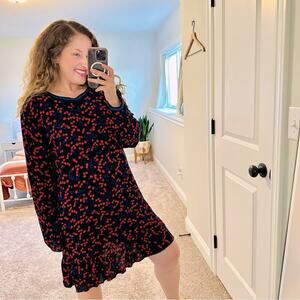 NWT POPSUGAR Cherry Long Sleeve Mini Dress XXL